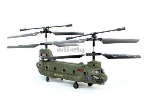 Syma 16.5CM S026G 3.5Ch 3 Channel Mini Chinook RC Helicopter Gyro Small Toy Gift Army-green