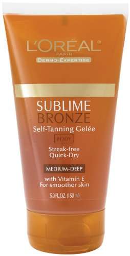 L'Oreal Dermo-Expertise Sublime Bronze Self-Tanning Gelee, Medium-Natural , 5 fl oz (150 ml)