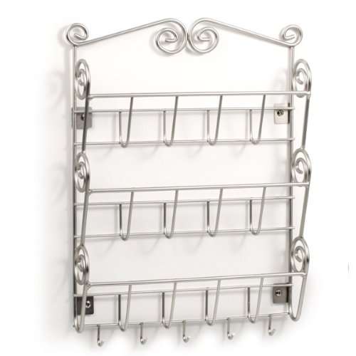 Spectrum 43378 Scroll letter Holder Wall Mount Boxed, Satin Nickel