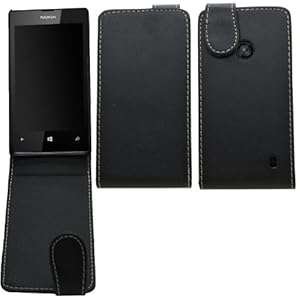 Samrick Specially Designed Leather Flip Case for Nokia Lumia 520 - Black