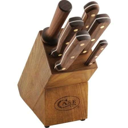Case Cutlery 07249 Case Household Kitchen Block Set Wooden Handles in Block Set