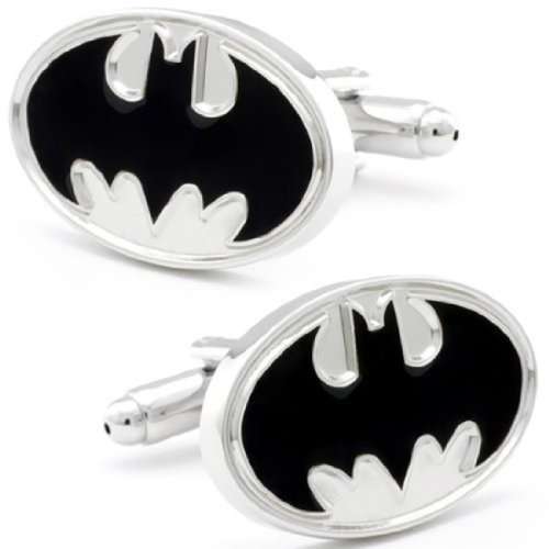 aBanyan Cufflinks (Black Batman Super Hero Cuff links)