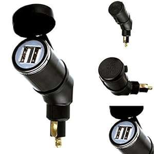 Ultimateaddons Motorcycle DIN Hella BMW Style Socket Dual USB 2 Amp Charger