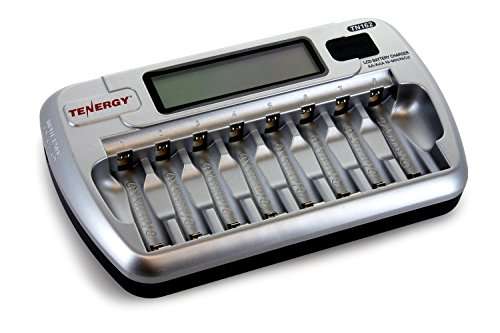 Tenergy TN162 8-Bay Smart LCD AA/AAA NiMH/NiCd Battery Charger