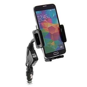 2 in 1 Dual USB Car Charger & Cradle Mount Holder for Samsung Galaxy Note II & Note 4 & Note Ed