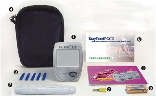 Easy Touch Blood Glucose, Uric Acid & Cholesterol Meter 3 in 1 Monitoring System