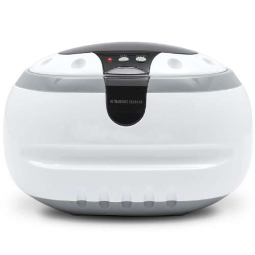 Professional Ultrasonic Jewelry and Eyeglass Cleaner Cleaning Machine (White)