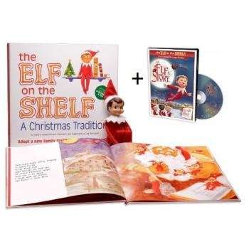 The Elf on the Shelf: A Christmas Tradition with North Pole Blue Eyed Boy Elf with Bonus DVD