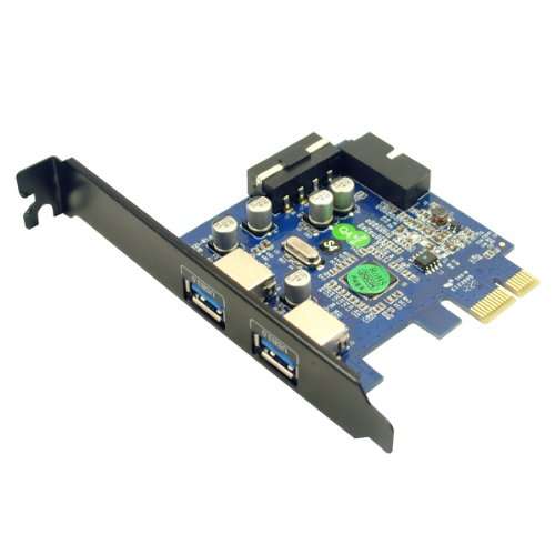 Anker&reg; Uspeed PCI-E to USB 3.0 2 Port Express Card, with 1 USB 3.0 20-pin Connector and 5V 4 Pin