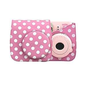 Ukamshop(TM)Classic PU Leather Polka Dot Camera Case Bag For FUJIFILM Instax Mini8 Mini8s