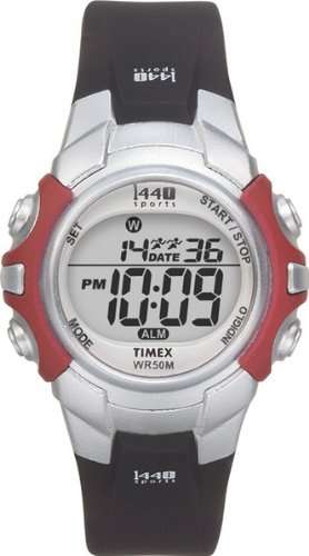 Timex 1440 Sports Full Size Digital Watch - Silver/Black