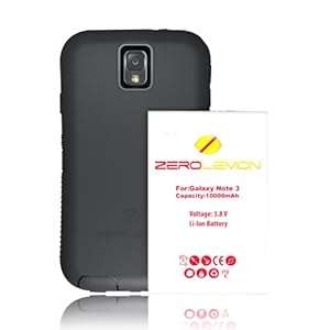 [180 Days Warranty] Zerolemon Samsung Galaxy Note 3 10000mah Extended Battery with NFC Zeroshock Sh