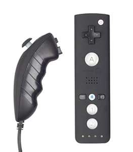 PowerA Pro Pack Mini Remote and Nunchuk - Black (Wii)