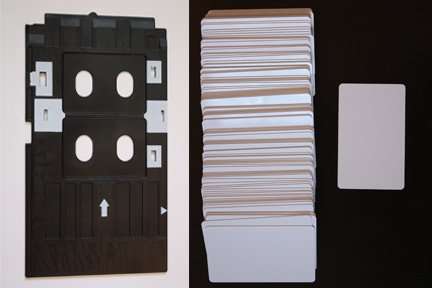 PVC ID Card Tray Starter Set! Blank Platinum ID Cards and PVC Tray for R280 and similar