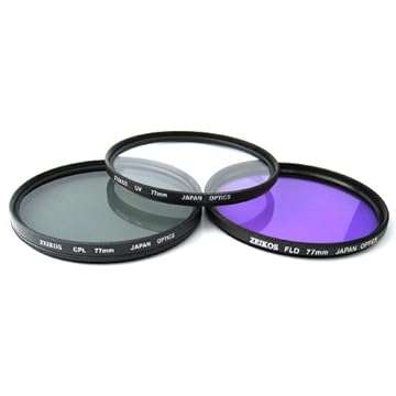 Zeikos ZE-FLK77 77mm Multi-Coated 3 Piece Filter Kit (UV-CPL-FLD)