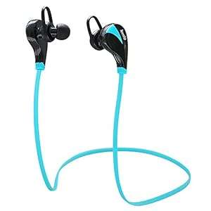 LEMFO Bluetooth Earsets Stereo Earphones Wireless Headsets Earbuds Sweatproof Sports Runni (Blue)