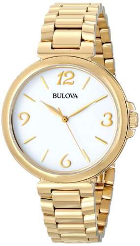 Bulova Women's 97L139 Analog Display Japanese Quartz Yellow Watch