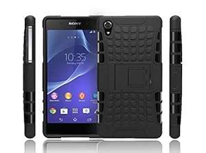 easyDigital - Black Sony Xperia Z3 Heavy Duty Strong Hard Protective Case Cover Dual Laye (Black)