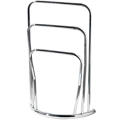3 TIER TOWEl STAND IN CHROME FREE STANDING BOWE CONTEMPORARY DESIGN