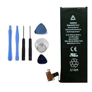 Jazooli Replacement High Capacity Battery with Tools for iPhone 4S
