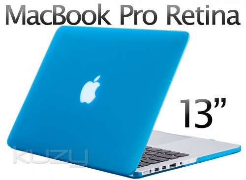 Kuzy - Retina 13-Inch AQUA BLUE Rubberized Hard Case Cover for Apple MacBook Pro 13.3" with Retina D