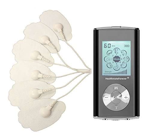 HealthmateForever TENS Unit 8 Modes Best Back Neck Stress Neck Sciatic Pain Relief, +4in1 Wire Conne