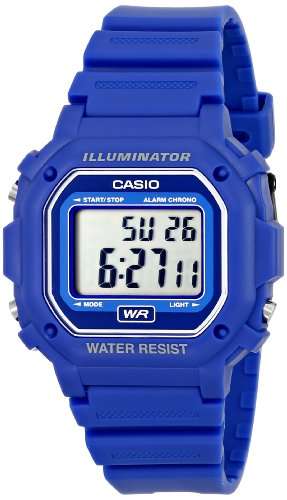 Casio F108WH Water Resistant Digital Blue Resin Strap Watch