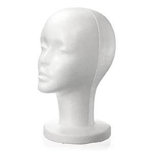 Fashion Female White Foam Styrofoam Mannequin Hat Cap Dummy Wig Head display Holder Model