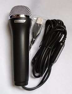 Logitech Konami USB Wired Black Microphone for Wii PS2 PS3 XBox 360 & PC