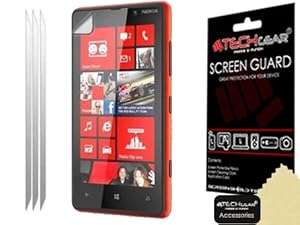 Techgear Clear LCD Screen Protector for Nokia Lumia 820 (Pack of 3)