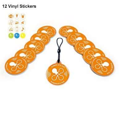 Kamor NFC Tags - Ntag203 Chip - 10 X Waterproof NFC Tags + 1 X Free NFC Keychain + 12 X Stickers, Wo