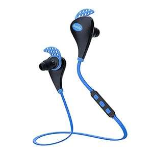 LEMFO Wireless Headphones Bluetooth V4.1 Headset Noise Cancelling Sports Earphones with Mi (Blue)