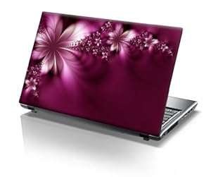 TaylorHe 15.6 inch 15 inch Laptop Skin Vinyl Decal with Colorful Patterns and Leather Effect La