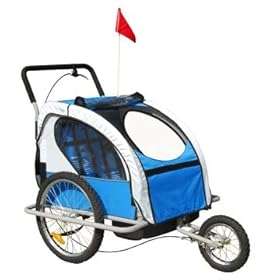 2in1 Double Bike Trailer/stroller--Blue - FREE SHIPPING