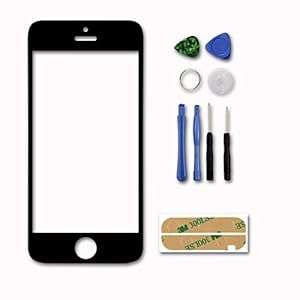 Front Outer Screen Lens Replacement Repair Part For iPhone5 5c 5s Glass (Black)