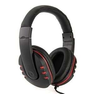 Newisland Black Stereo Headset Headphone Earphone Earpiece with Mic Microphone For So (PS3)