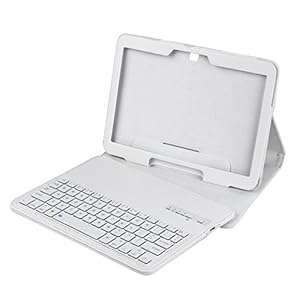Koolertron Removable Wireless Bluetooth Keyboard Case Cover Stand for Samsung Galaxy Tab (White)
