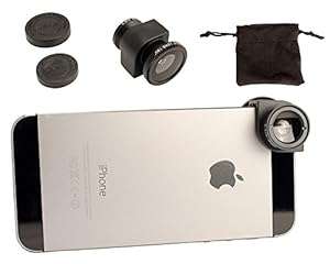 Phot-R 3 in 1 Wide-Angle Fish Eye & Macro Camera Lens Adapter for iPhone 5/5s