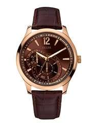 GUESS Men's U10627G1 Classic Brown Leather Watch