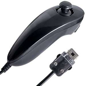 Black Nunchuck Nunchuk Game Controller for Nintendo Wii