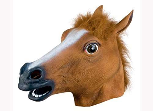 Sunxue Halloween Latex Horse Head Mask