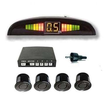 Black Reverse Parking Sensors Radar System with LED Screen