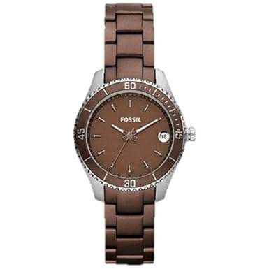 Fossil Stella Mini Aluminum and Stainless Steel Watch Brown