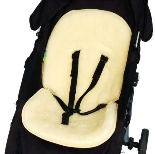 NATURAl SHEEP WOOl liner Cover Mat for Pushchair Buggy Pram Car Seat Bouncy Chair Swing