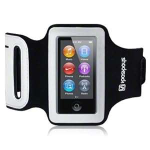 CUSTOM-MADE IPOD NANO 7 SPORTS ARMBAND WITH SHOCKSOCK LOGO BY CELLAPOD CASES BLACK