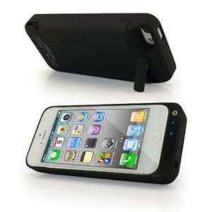 For Apple Iphone 5C 5S 4200mAh External Rechargeable Spare Backup Ex (4200mah Black charger case)