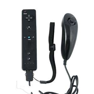 Black Wii REMOTE Nunchuck & Remote Controller Set For Nintendo Wii