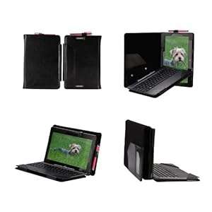 Premium Multifunction Leather Keyboard Portfolio Standing Case Cover For Asus Transformer Book T100T