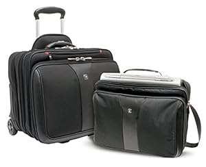 Wenger 600662 PATRIOT 2-Piece Business Set with Comp-U-Roller and Matching Laptop Case 15.4 In