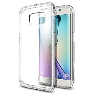 Galaxy S6 Edge Case Spigen [AIR CUSHION] Galaxy S6 Edge Case Bumper (Ultra Hybrid Crystal Clear)